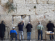 People paying their respects at the Wailing Wall